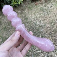 18cm Large Size Natural Rose Quartz Crystal Massage Penis Wand Gemstone Yoni picture