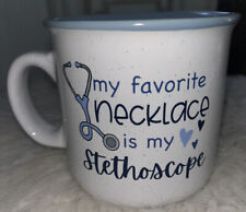 “My Stethoscope Is My Favorite Necklace” Coffee Cup Mug Nursing RT EMT ❤️ picture