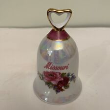 Beautiful Missouri Rose Bell Flowers Heart Handle Pink Souvenir picture