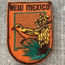 New Mexico Souvenir Patch State Bird Roadrunner Vintage Orange picture