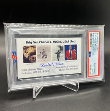 Charles McGee PSA/DNA Authentic Signed Autograph Business Card Tuskegee Airmen  picture