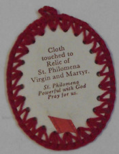 Vtg Patron Saint St Philomena scapular badge relic infants babies youth picture