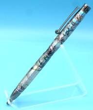Chic-Line V2 Slimline Ballpoint Pen in Gunmetal with Paua Abalone Shell picture