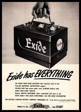 1950 The Electric Storage Battery Philadelphia PA Exide Car Batteries Print Ad picture