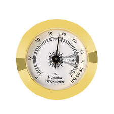1Pc Durable Digital Cigar Humidor Brass Hygrometer Thermometer Temperature Round picture