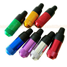 1PC Metal Rubber Nipple Snuff Shape Sniffer Mini Small Smoking Nose Pipe Random picture