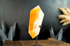 Natural X-Large Brazilian Citrine Crystal Point, Double-Terminated, On Stand picture