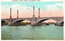 Vintage Postcard 1924 Hampden Country Bridge Springfield Massachusetts MA picture