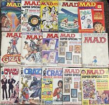 Lot of  15 1980s 1970s Vintage Crazy & Mad Magazines Star Wars Grease James Bond picture