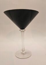 Vintage Black Martini Glasses 6 1/2