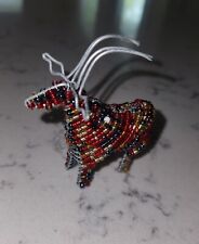 Hand Crafted Wire  Beaded Antelope Figurine South Africa Safari picture