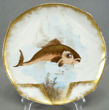 Martial Redon Limoges Hand Painted Gold Fish 8 3/4 Inch Plate Circa 1882-1896 C picture