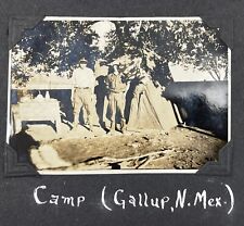 CAMPING IN GALLUP NEW MEXICO 1930s Antique Photo Camp Site Tent 3.25 x 2.25 picture