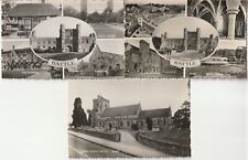 3 Rppc Postcards Hastings Battle Abbey Parish Church Monks Pond History On Back picture