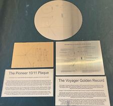 NASA VOYAGER GOLDEN Record + Pioneer plaque with explanation plaques picture