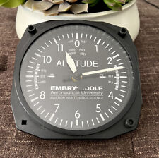Trintec Industries Embry Riddle Aircraft Instrument Altimeter Wall Desk Clock picture