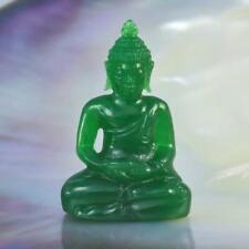 Miniature Image of the Buddha Sculpture Green Garut Chalcedony Carving 24.00 cts picture