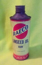 VINTAGE RAECO LINSEED OIL EMPTY CAN ONE PINT  picture
