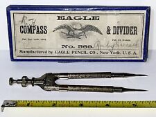 Antique Compass Divider Eagle Pencil Co. #569 In Original Box 1894 Patent Date picture