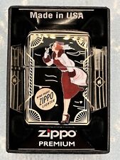 2022 Windy Girl Double Sided Ebony Zippo Lighter NEW picture