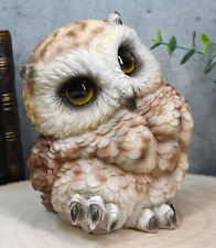 Ebros Whimsical Tropical Brown Great Horned Baby Owl Wobbly Tiptoeing Figurine picture
