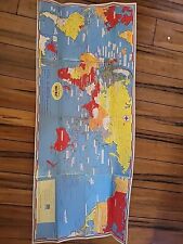 VINTAGE Dated Events War Map WW2 World War Events into 1945~National Escrow picture