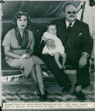 Exkung Farouk and ex-Queen Narriman with the 6... - Vintage Photograph 1159470 picture