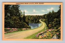 Salem NJ-New Jersey, General Greetings, Antique Vintage Souvenir Postcard picture