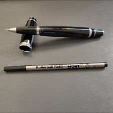 Luxury Bohemia Resin Series Bright Black-Silver Clip 0.7mm Rollerball Pen No Box picture