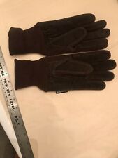 Fit Just My Way Ladies Thinsulate Brown Leather Acrylic Combo Gloves Knit Cuff picture
