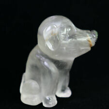 161g Natural Beautiful Clear Quartz Crystal Carved Dog Specimen Cute picture
