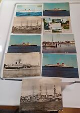 Vintage Lot of 9 Ship - Ocean Liner- Boats Postcards picture