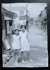 Vintage Photo Two Young Girls in Yokohama Japan picture
