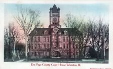 WHEATON IL - Du Page County Court House Postcard - udb (pre 1908) picture