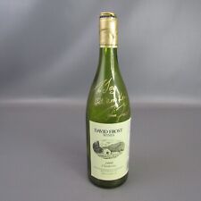 David Frost Autographed Wine Bottle 2000 Chardonnay EMPTY Signed Arnold Palmer picture