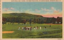 Postcard Ninth Hole Golf Course Hotel Scaroon Manor Schroon Lake NY  picture