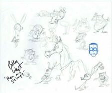 Ren & Stimpy Original Penciled Animation Art Signed w/COA Billy West Rough Comps picture