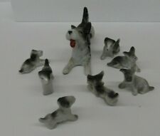 VTG Porcelain Scottie Terrier and Seven Puppies Japan picture