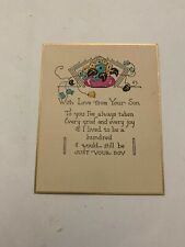 Vintage 1929 With Love From Your Son Greeting Card  picture