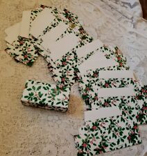 25 Estate Sale Vintage Christmas Holly Berry Unused Candy Gift Cardboard Boxes picture