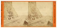 USA, Central Pacific Railroad, The Railroad circa 1880, Stereo Vintage Print s picture