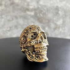 Bronze Skull Figurine with Carving Pattern / Small picture
