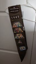 VTG 80s Girl Scouts Brownie Insignia Sash Nation's Capital Wash DC Council 1665 picture