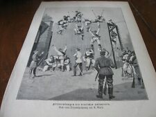 LEADERSHIP EXERCISE for GERMAN SOLDIERS Germany Army    1894 Art Print ENGRAVING picture