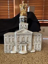 Ezra Brooks Whiskey Decanter Concord NH New Hampshire State House w/ Gold Eagle picture