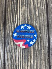 Vintage 1.75” Political Pin McGovern Shriver Red White Blue Stars picture