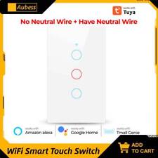 TUYA 1/2/3/4 gang WiFi Smart Touch Switch Glass Panel Light For Alexa/Google picture