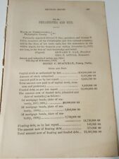 1872 original RR report Philadelphia and Erie Railroad  Sunbury PA train paper picture