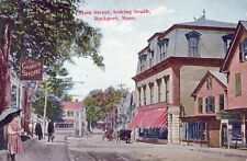 ROCKPORT MA - Main Street Looking South Postcard picture