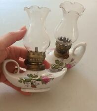Antique  Mini Aladin Lamps-floral 2 in the set picture